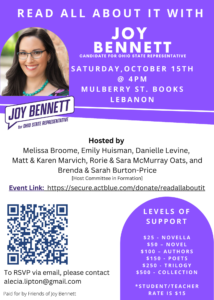 Read All About It with Joy Bennett @ Mulberry Street Books