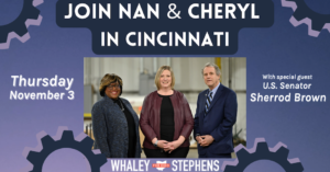Senator Sherrod Brown & Nan Whaley in Cincinnati @ Knox Joseph Distillery at the OTR StillHouse
