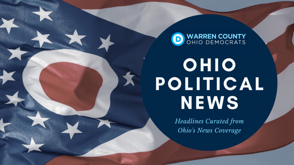 Banner image with the Ohio state flag and title "ohio political news - headlines curated from Ohio's news coverage"